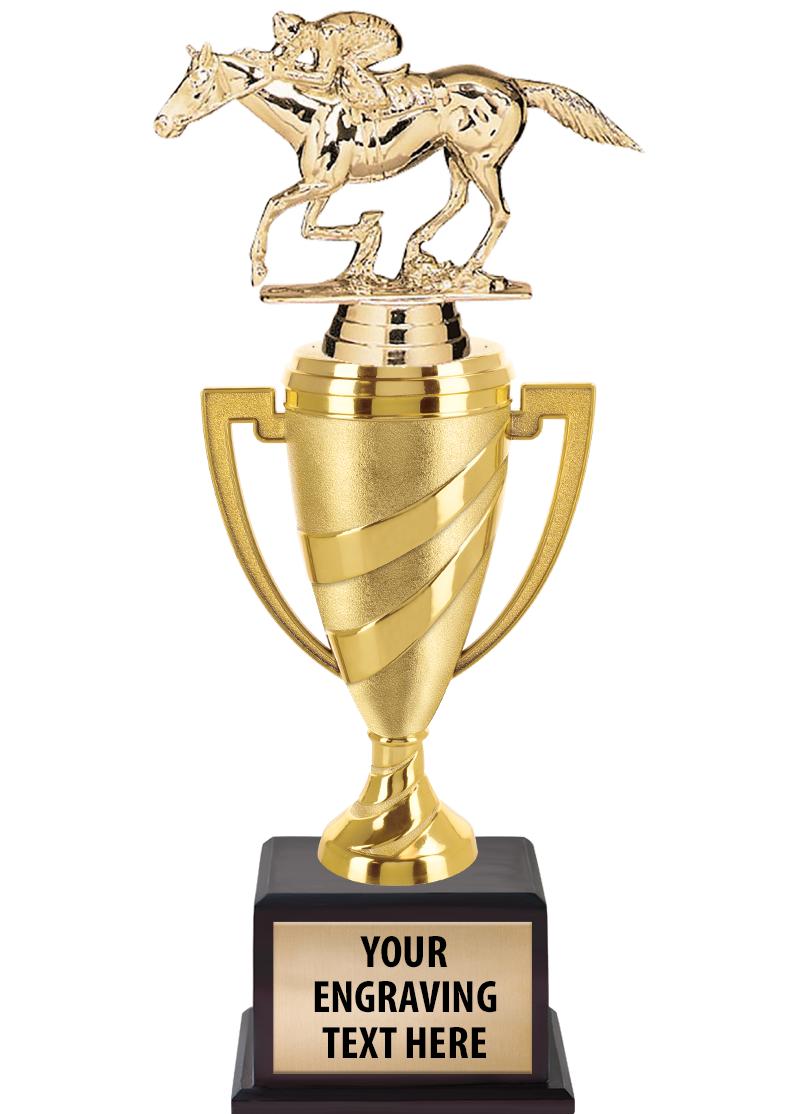 13"SWIRL CUP WOOD BS W FIG TRP