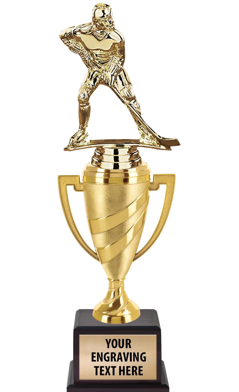 13"SWIRL CUP WOOD BS W FIG TRP