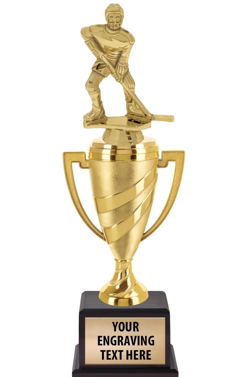 13"SWIRL CUP WOOD BS W FIG TRP