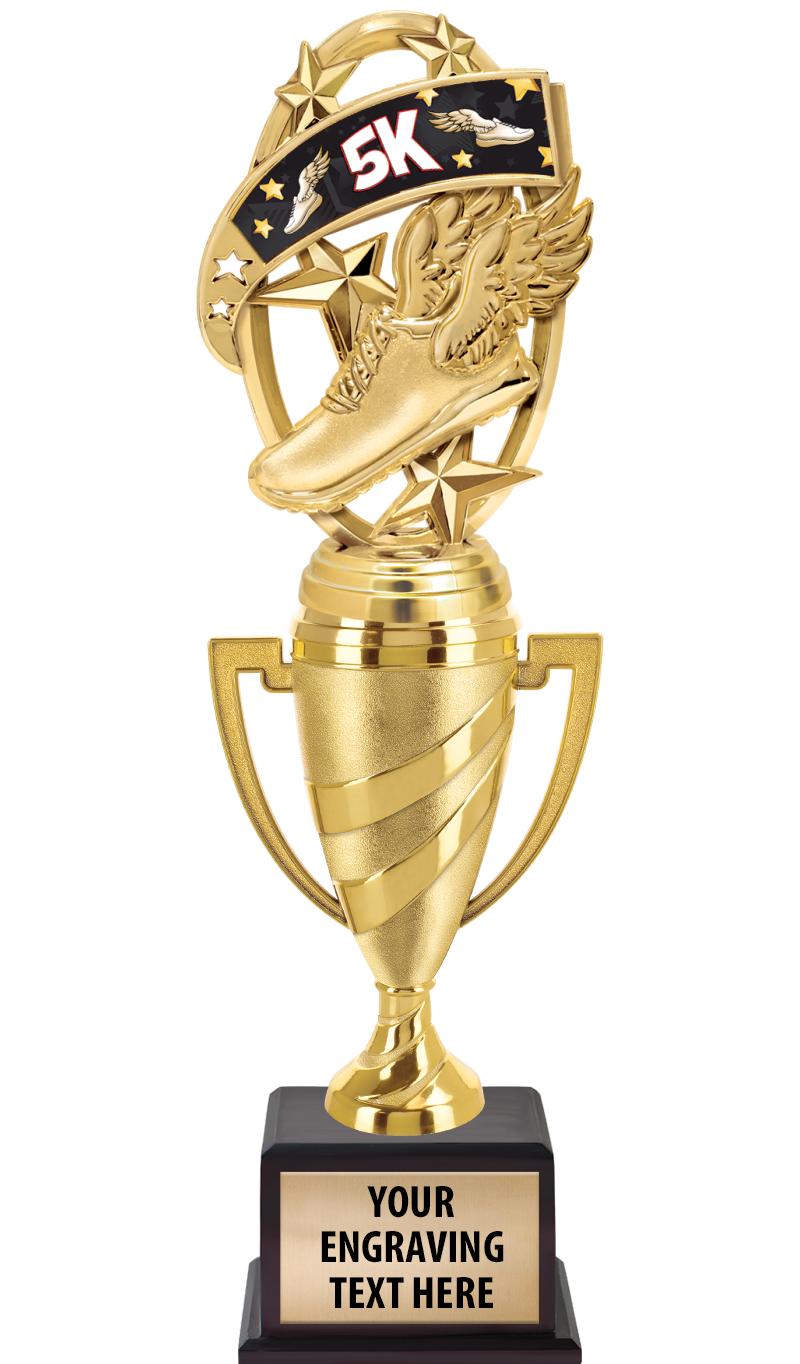 13"SWIRL CUP WOOD BS W FIG TRP