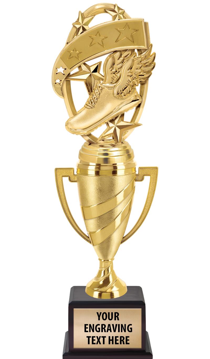 13"SWIRL CUP WOOD BS W FIG TRP