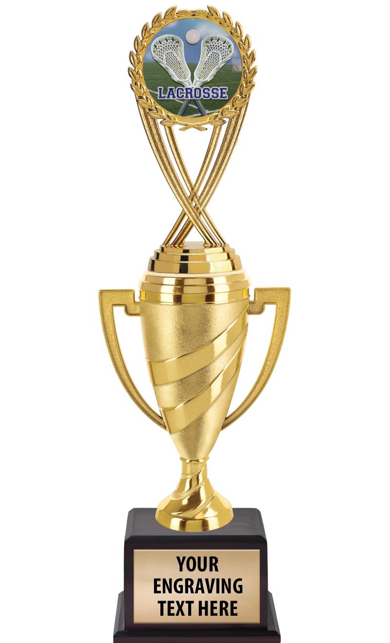 13"SWIRL CUP WOOD BS W FIG TRP