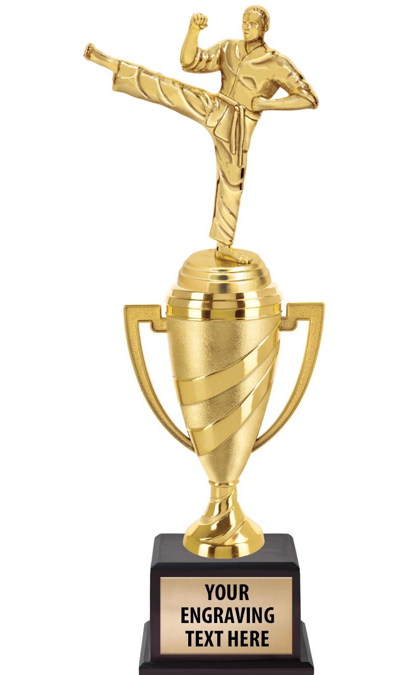 13"SWIRL CUP WOOD BS W FIG TRP