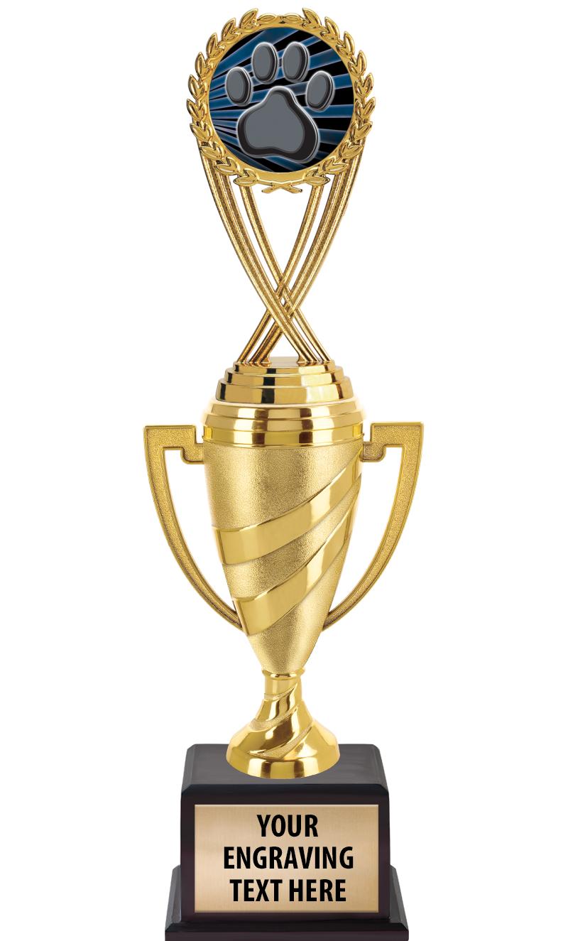 13"SWIRL CUP WOOD BS W FIG TRP