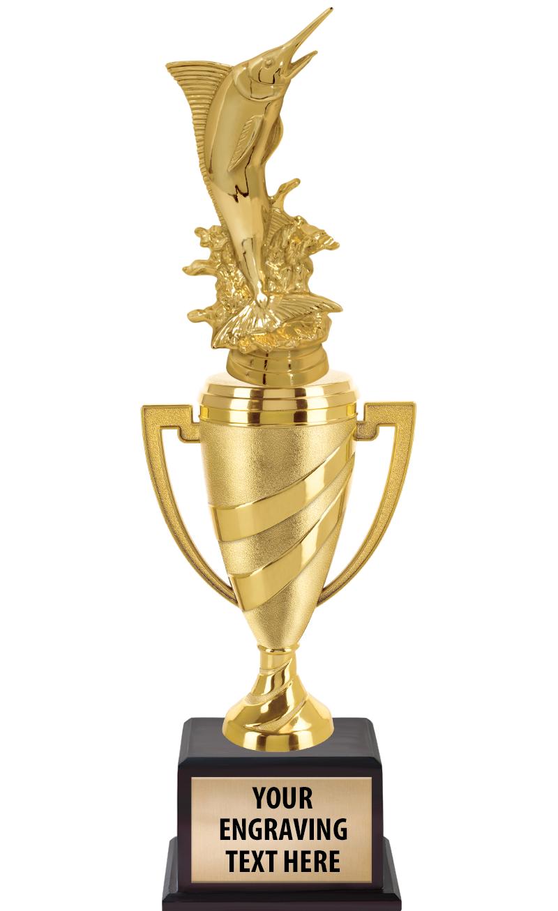 13"SWIRL CUP WOOD BS W FIG TRP