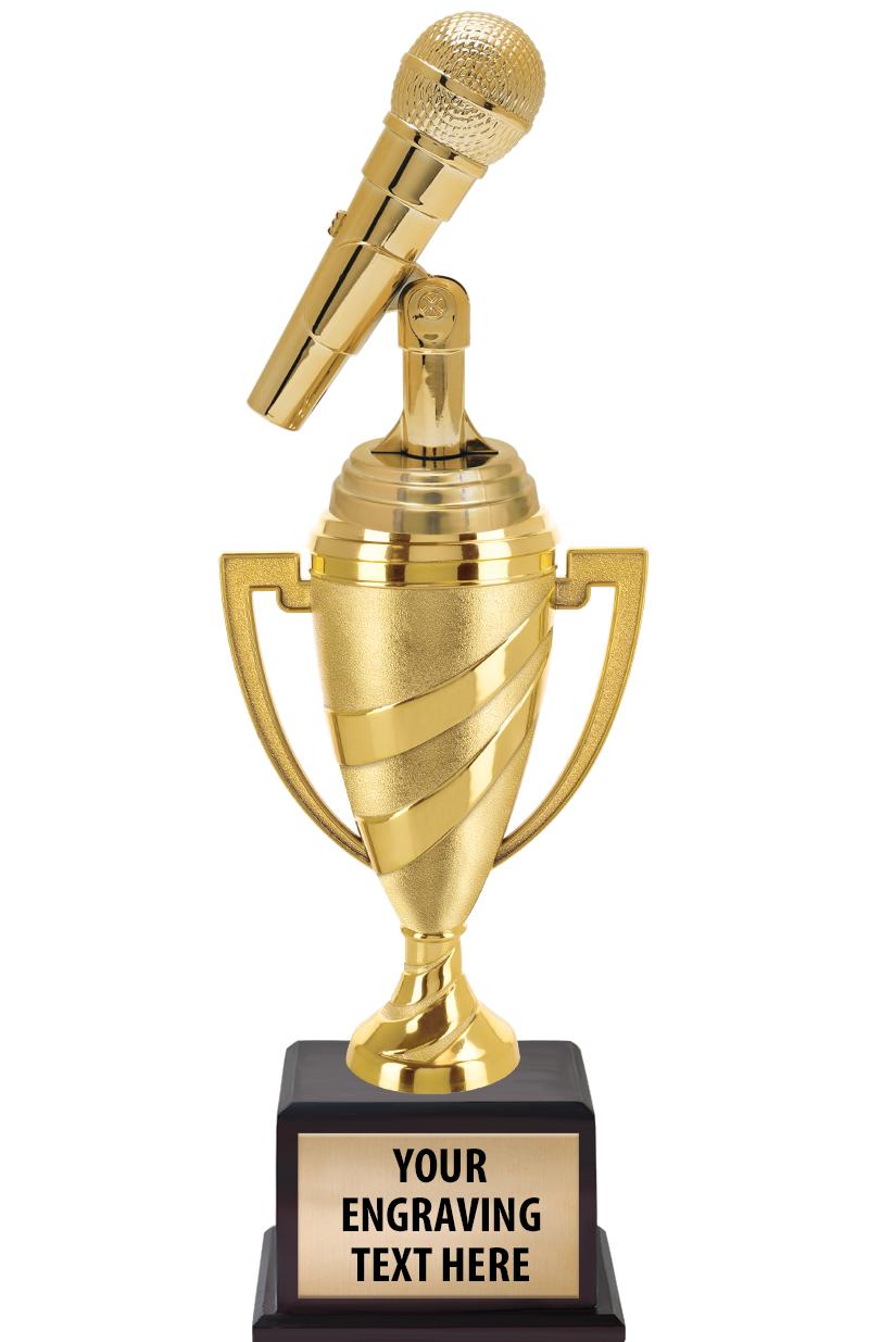 13"SWIRL CUP WOOD BS W FIG TRP