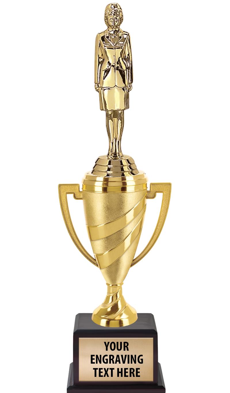 13"SWIRL CUP WOOD BS W FIG TRP