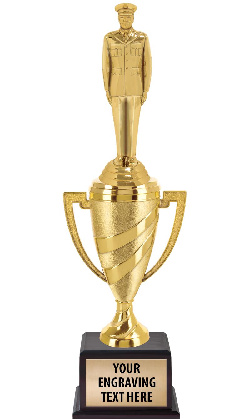 13"SWIRL CUP WOOD BS W FIG TRP