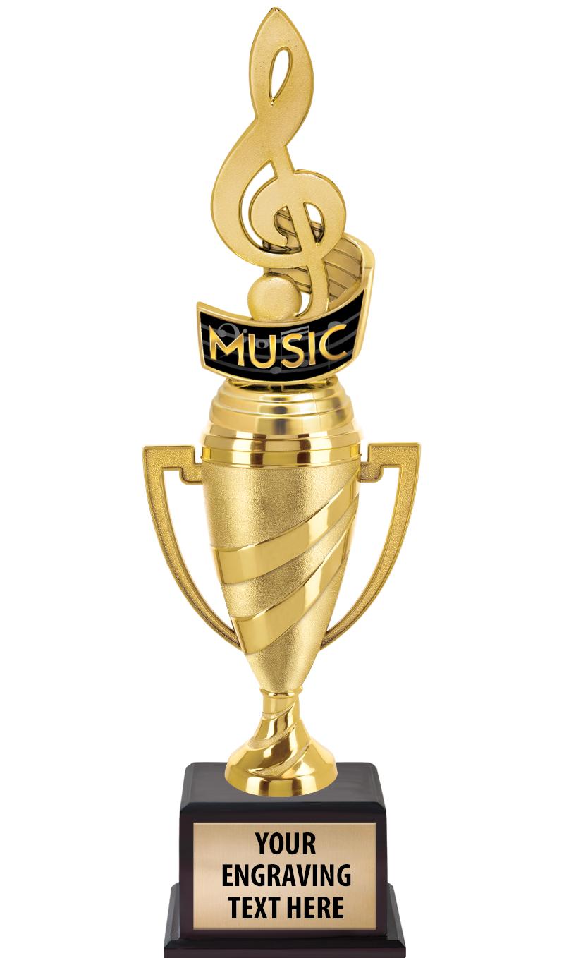 13"SWIRL CUP WOOD BS W FIG TRP