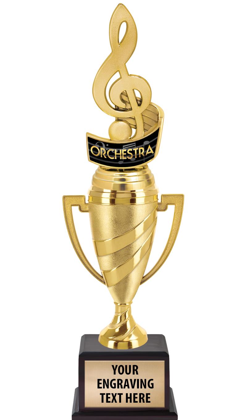 13"SWIRL CUP WOOD BS W FIG TRP