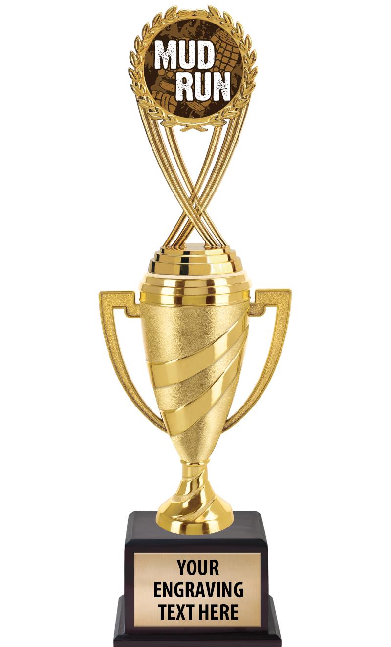 13"SWIRL CUP WOOD BS W FIG TRP