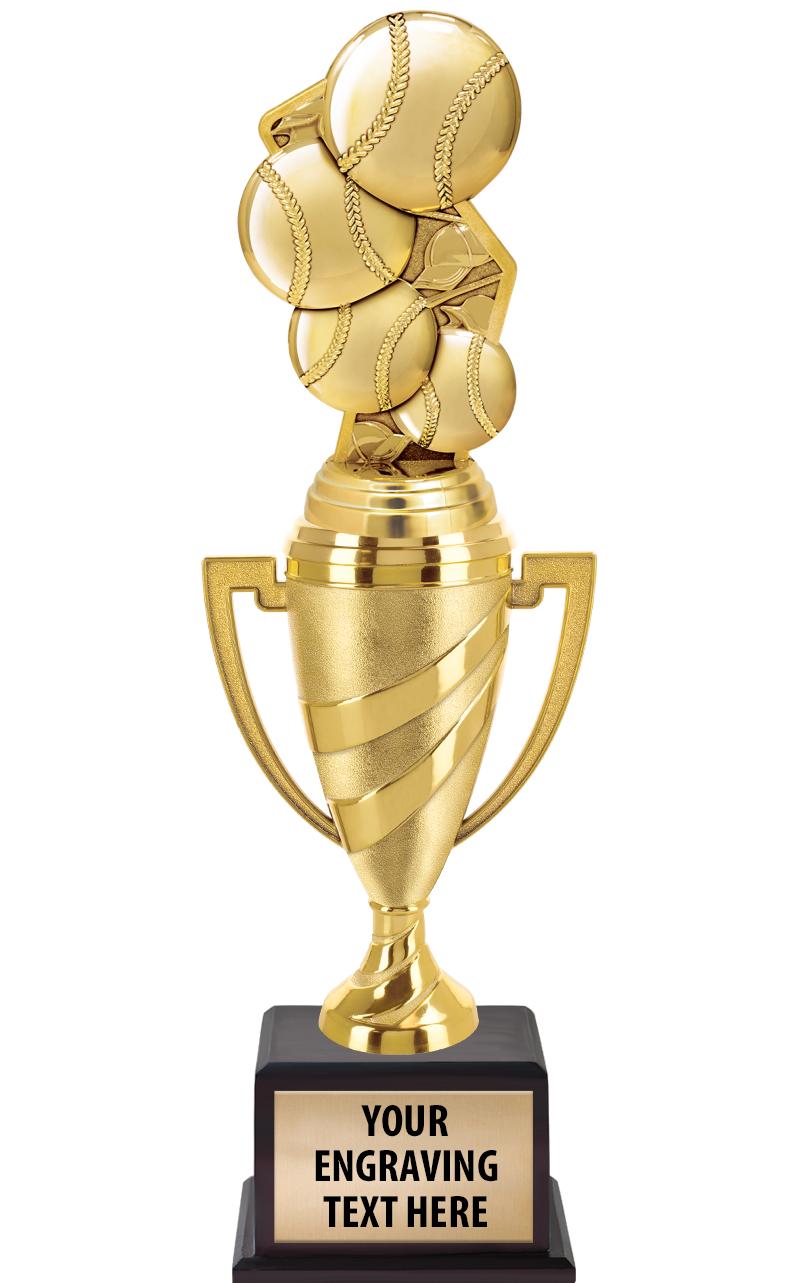 13"SWIRL CUP WOOD BS W FIG TRP