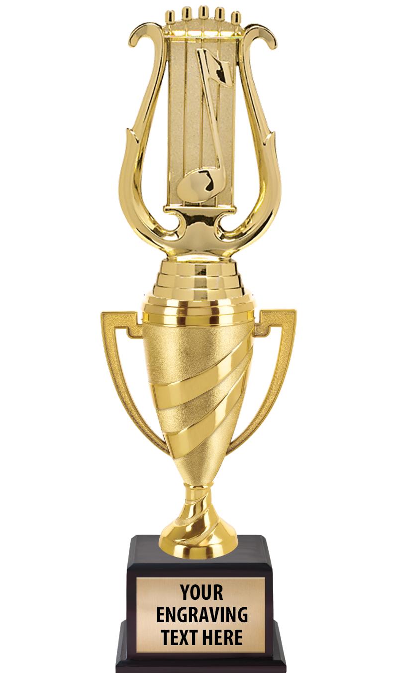 13"SWIRL CUP WOOD BS W FIG TRP