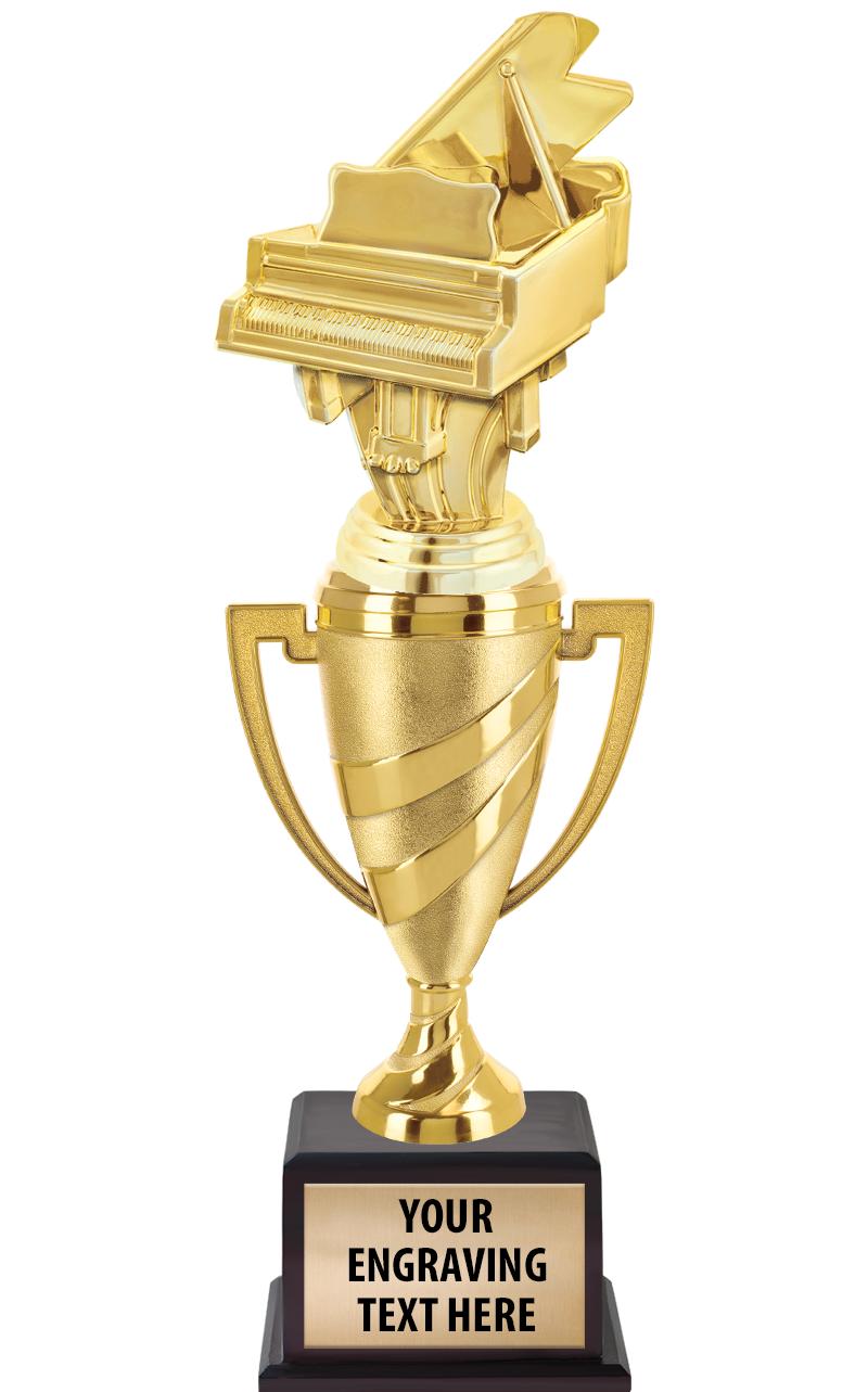 13"SWIRL CUP WOOD BS W FIG TRP