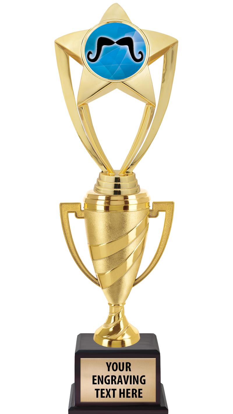 13"SWIRL CUP WOOD BS W FIG TRP