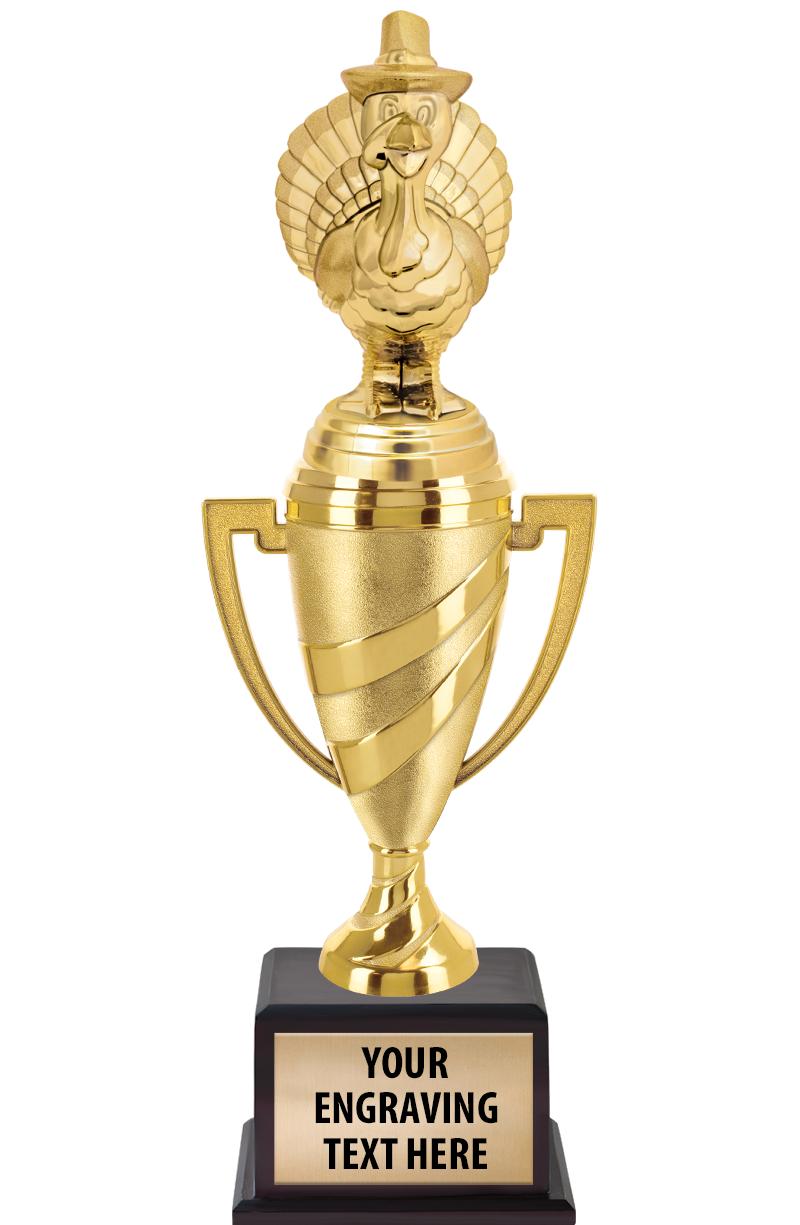 13"SWIRL CUP WOOD BS W FIG TRP