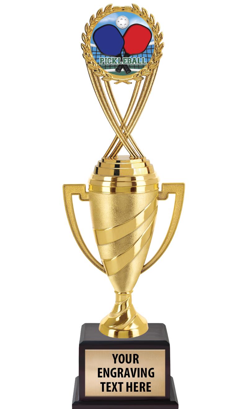 13"SWIRL CUP WOOD BS W FIG TRP