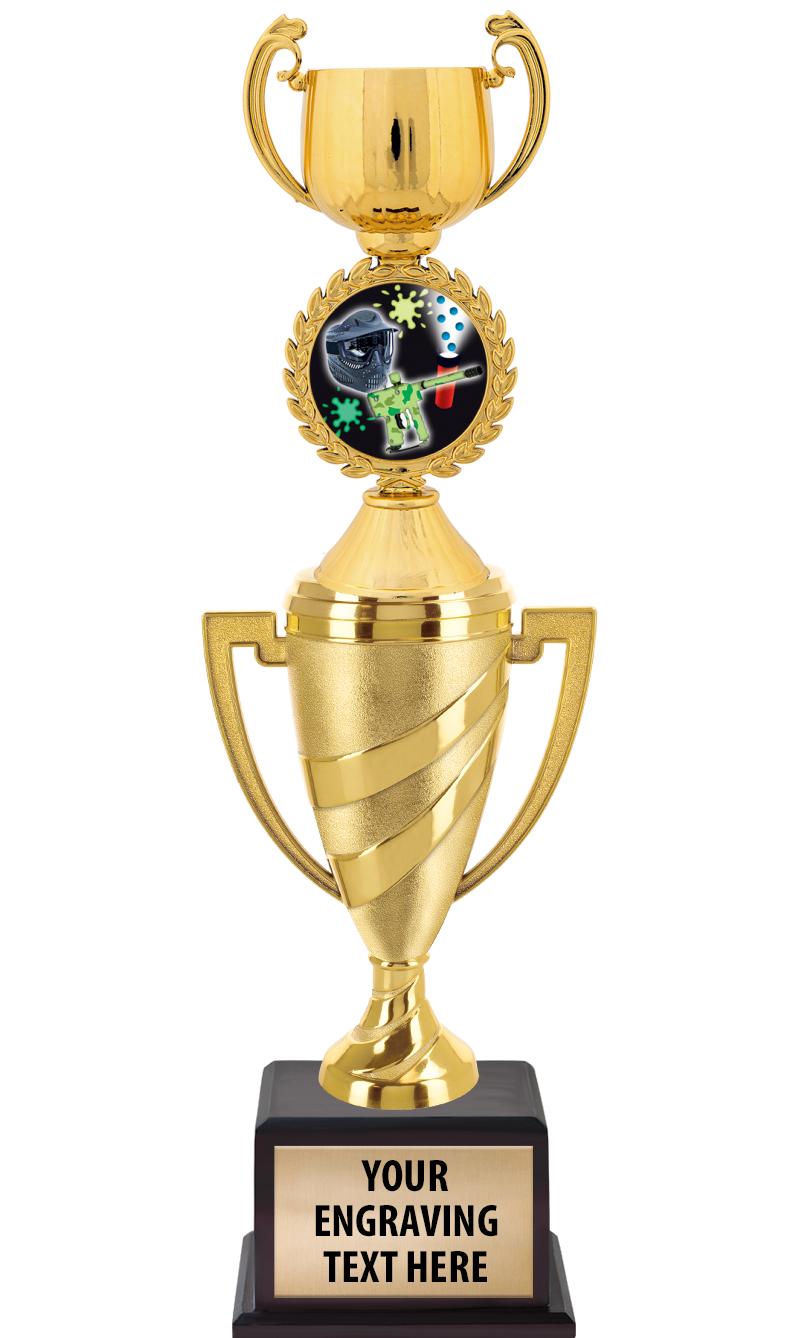 13"SWIRL CUP WOOD BS W FIG TRP