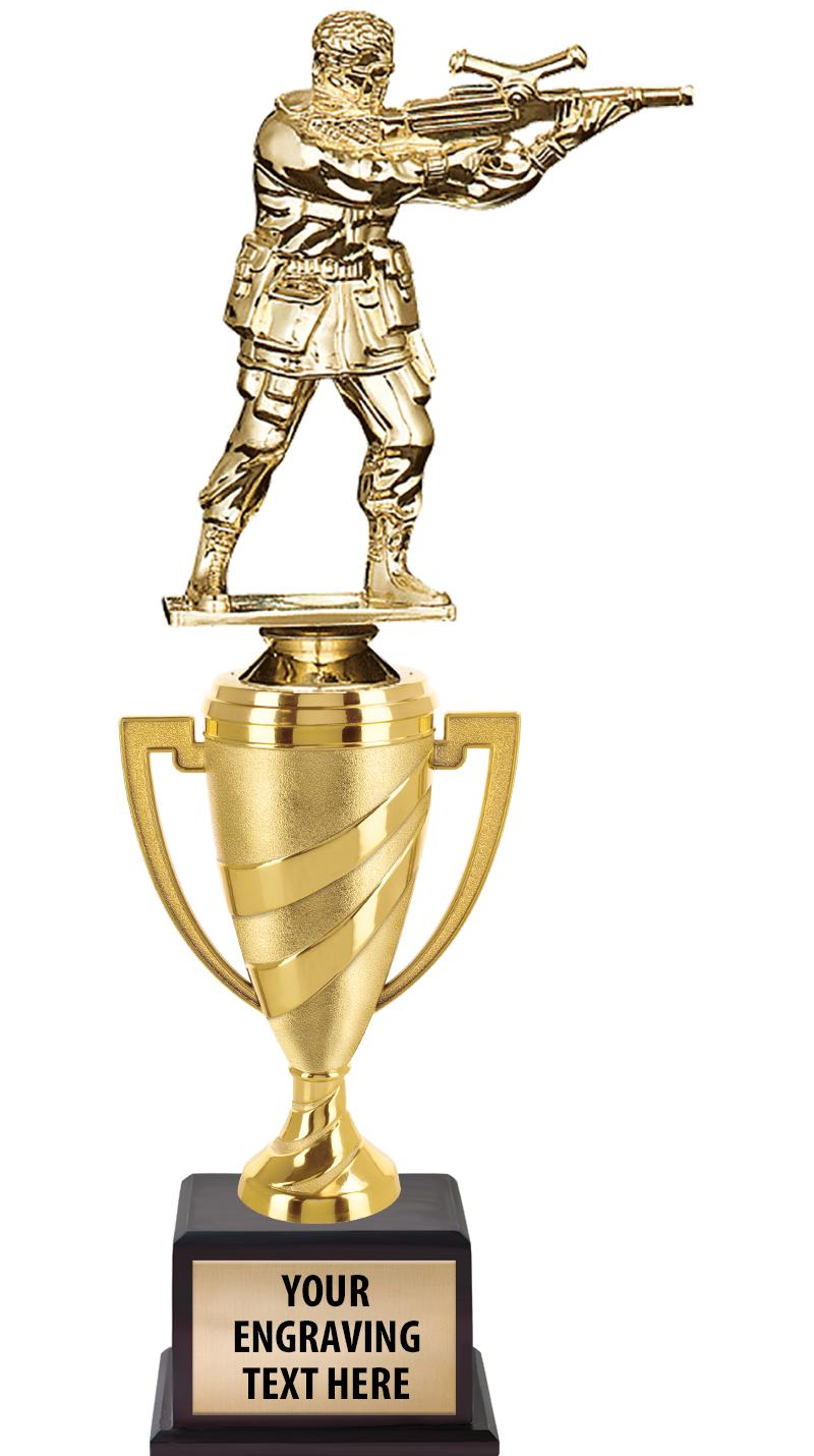 13"SWIRL CUP WOOD BS W FIG TRP