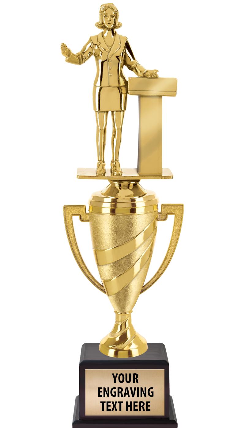 13"SWIRL CUP WOOD BS W FIG TRP