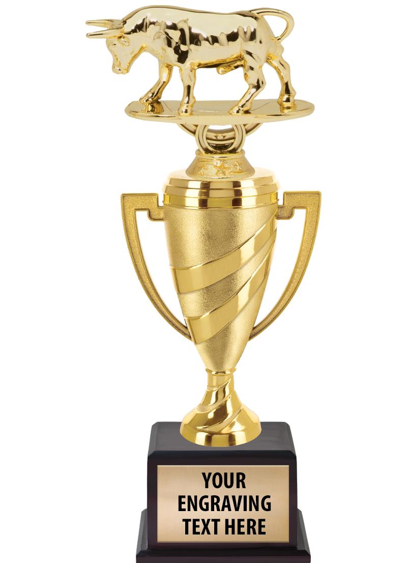 13"SWIRL CUP WOOD BS W FIG TRP