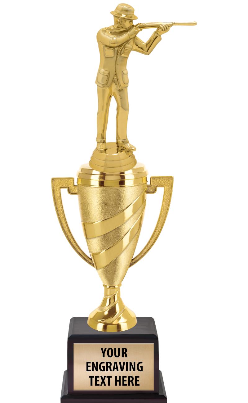 13"SWIRL CUP WOOD BS W FIG TRP