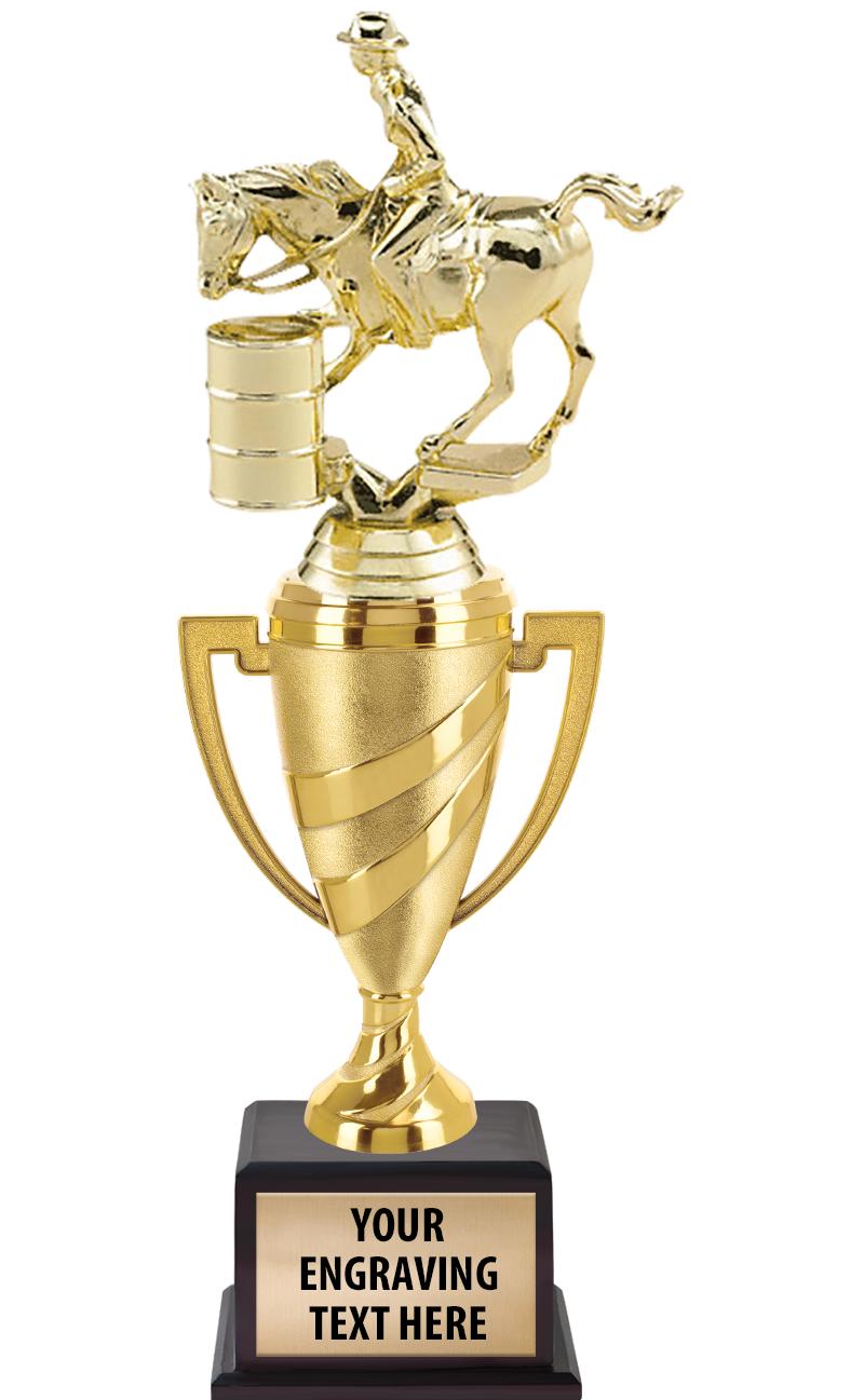 13"SWIRL CUP WOOD BS W FIG TRP