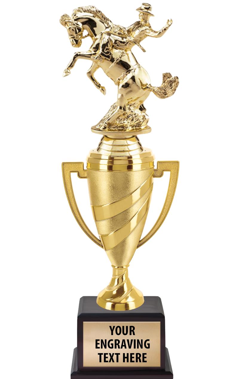 13"SWIRL CUP WOOD BS W FIG TRP