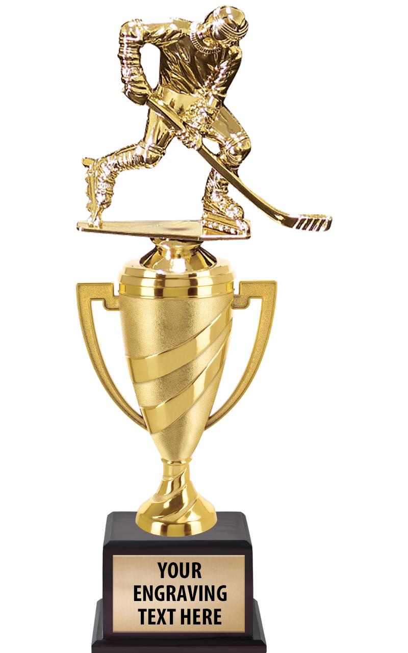 13"SWIRL CUP WOOD BS W FIG TRP