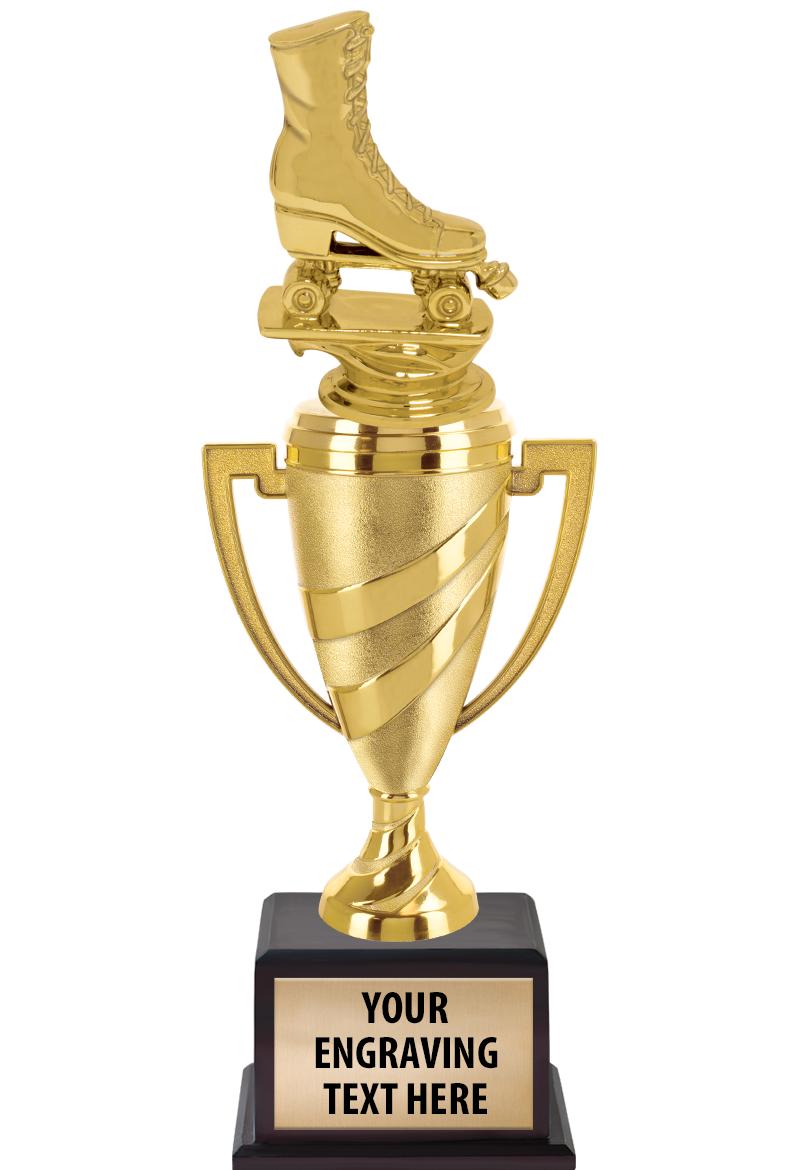 13"SWIRL CUP WOOD BS W FIG TRP