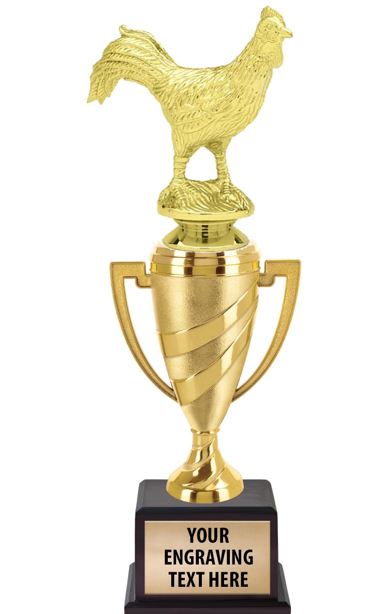 13"SWIRL CUP WOOD BS W FIG TRP