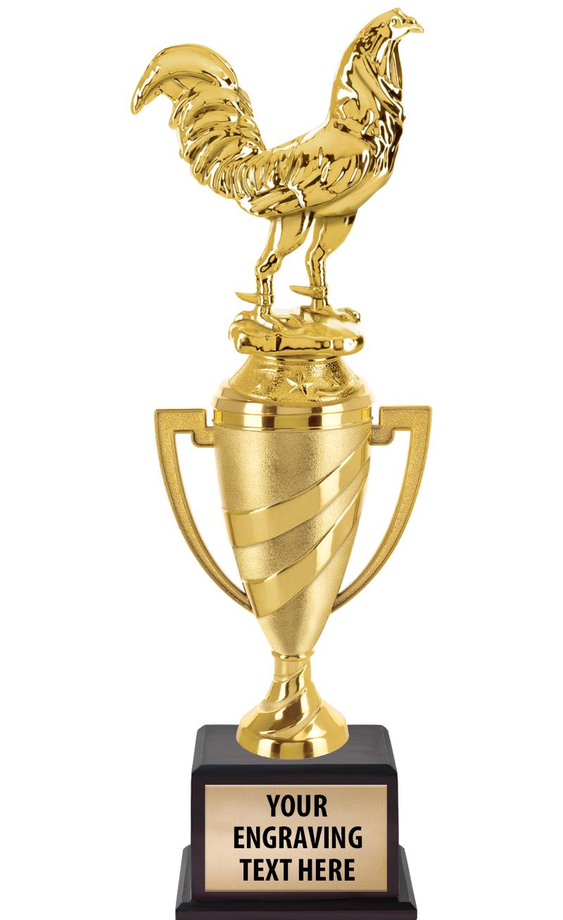 13"SWIRL CUP WOOD BS W FIG TRP