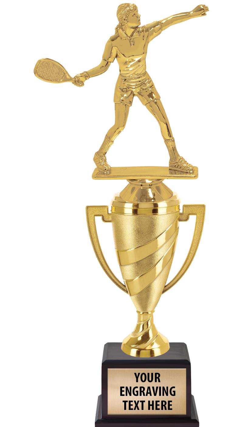 13"SWIRL CUP WOOD BS W FIG TRP