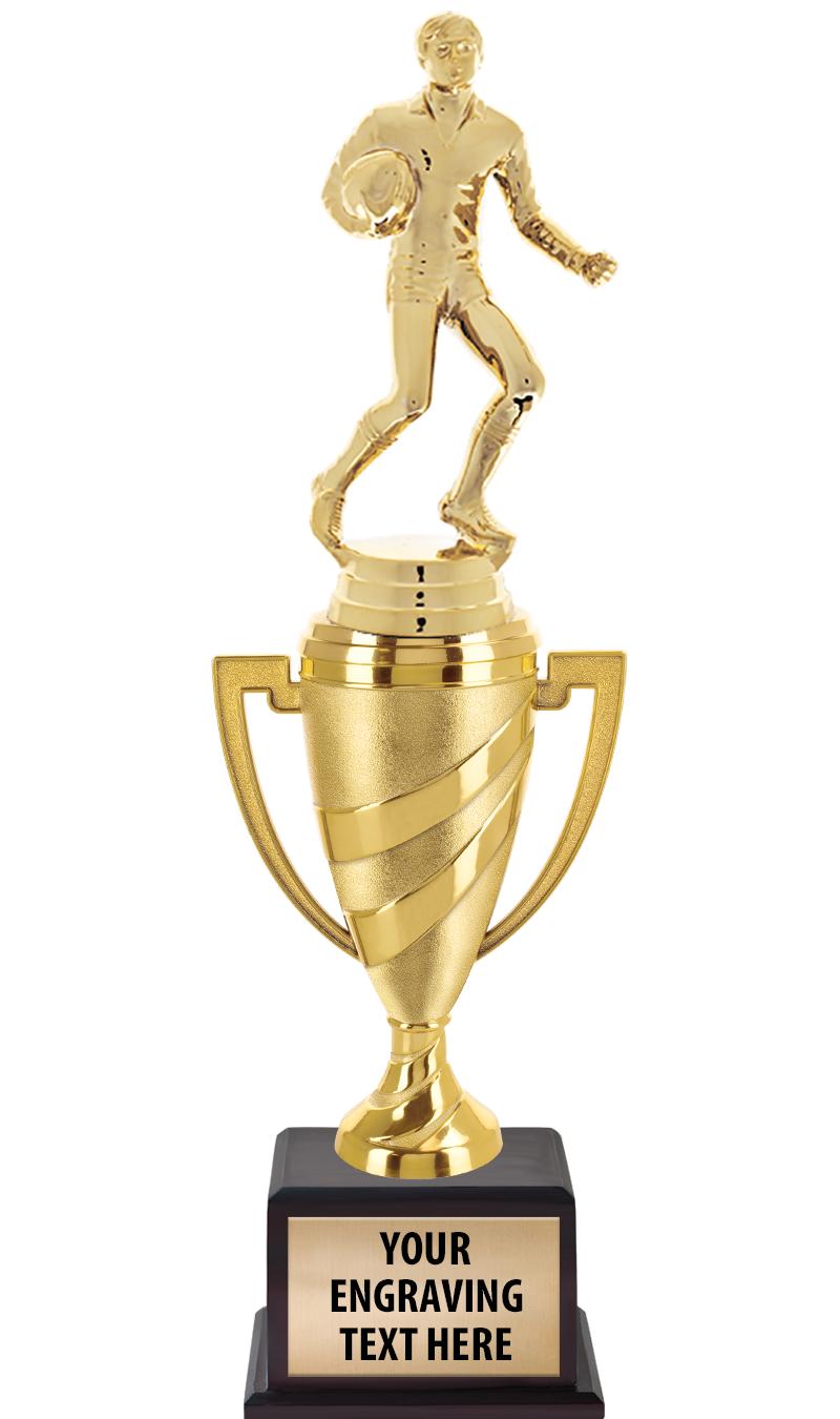 13"SWIRL CUP WOOD BS W FIG TRP