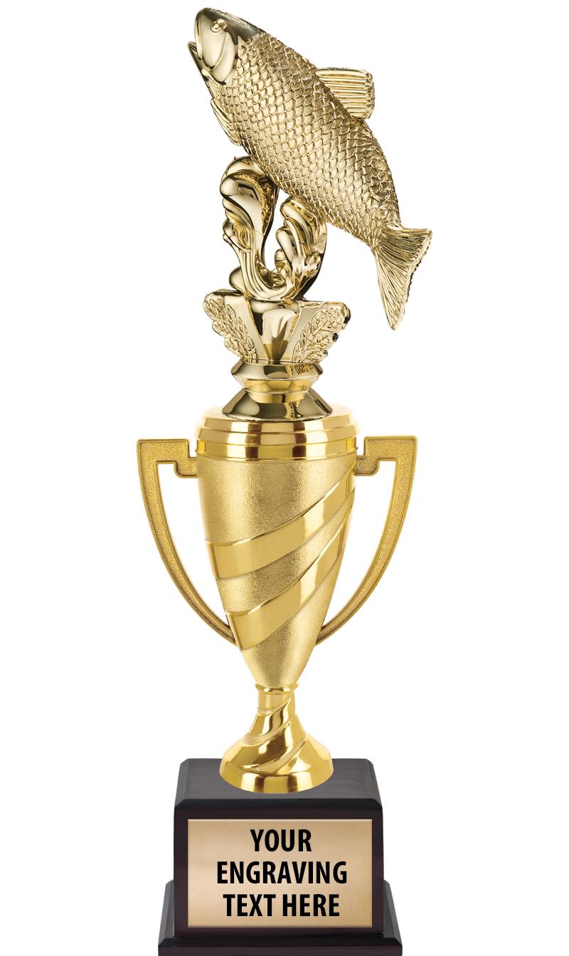 13"SWIRL CUP WOOD BS W FIG TRP