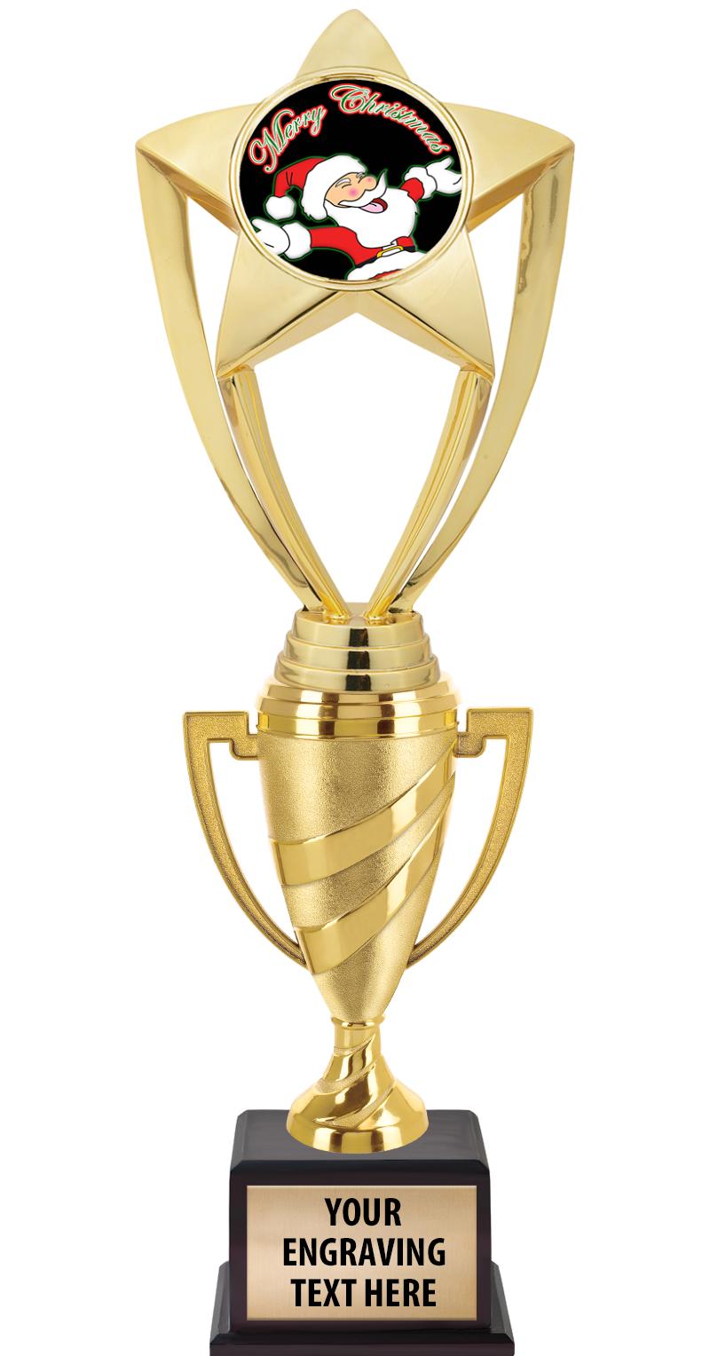 13"SWIRL CUP WOOD BS W FIG TRP