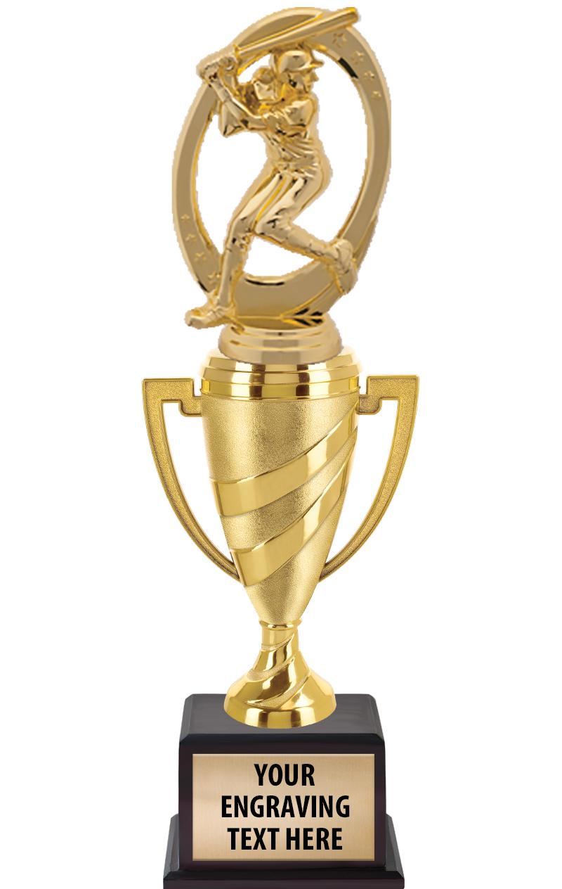 13"SWIRL CUP WOOD BS W FIG TRP