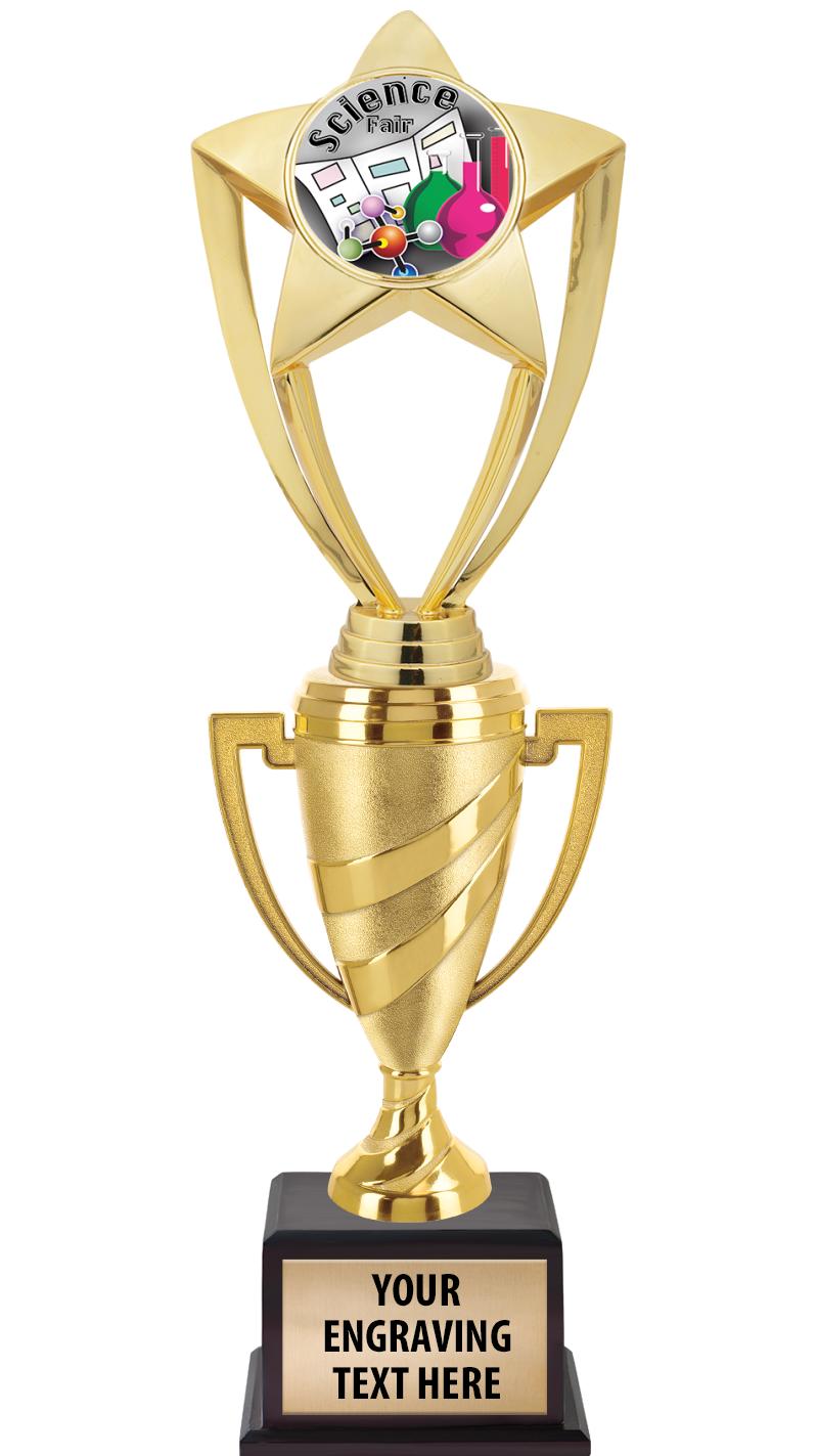 13"SWIRL CUP WOOD BS W FIG TRP