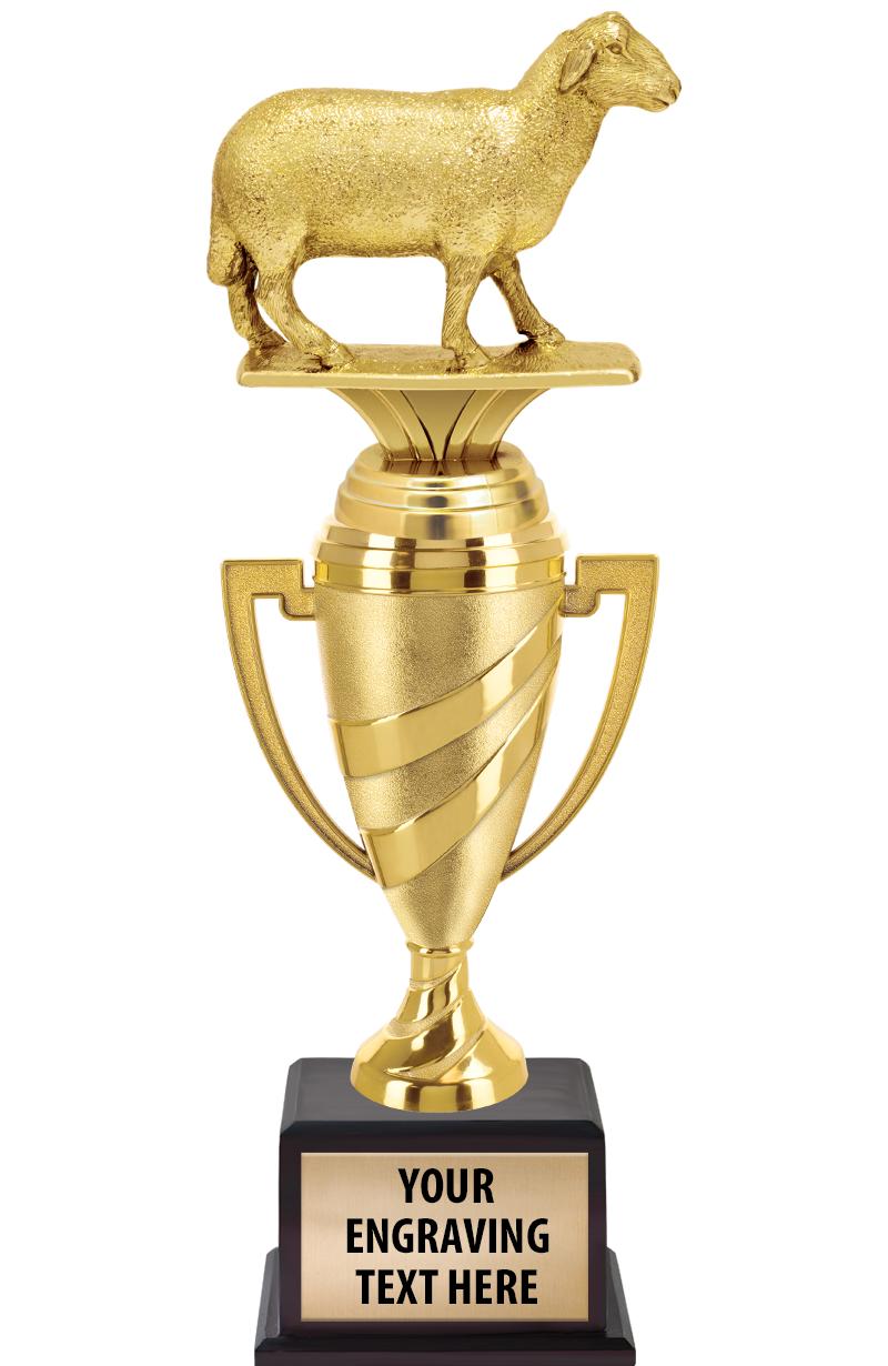 13"SWIRL CUP WOOD BS W FIG TRP