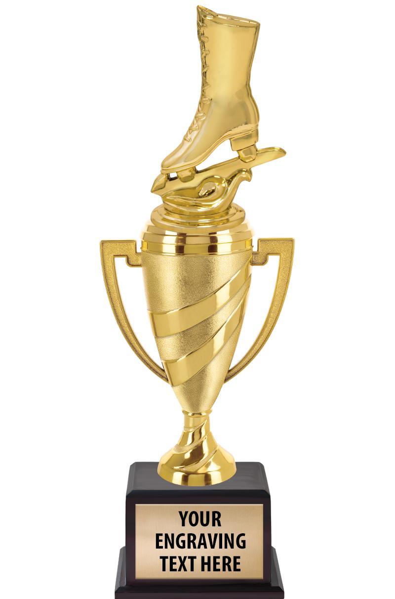 13"SWIRL CUP WOOD BS W FIG TRP