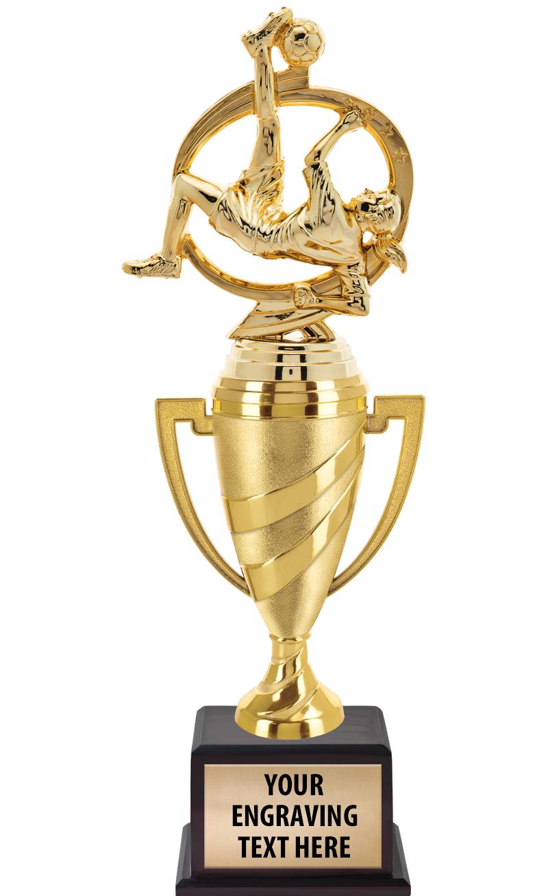 13"SWIRL CUP WOOD BS W FIG TRP