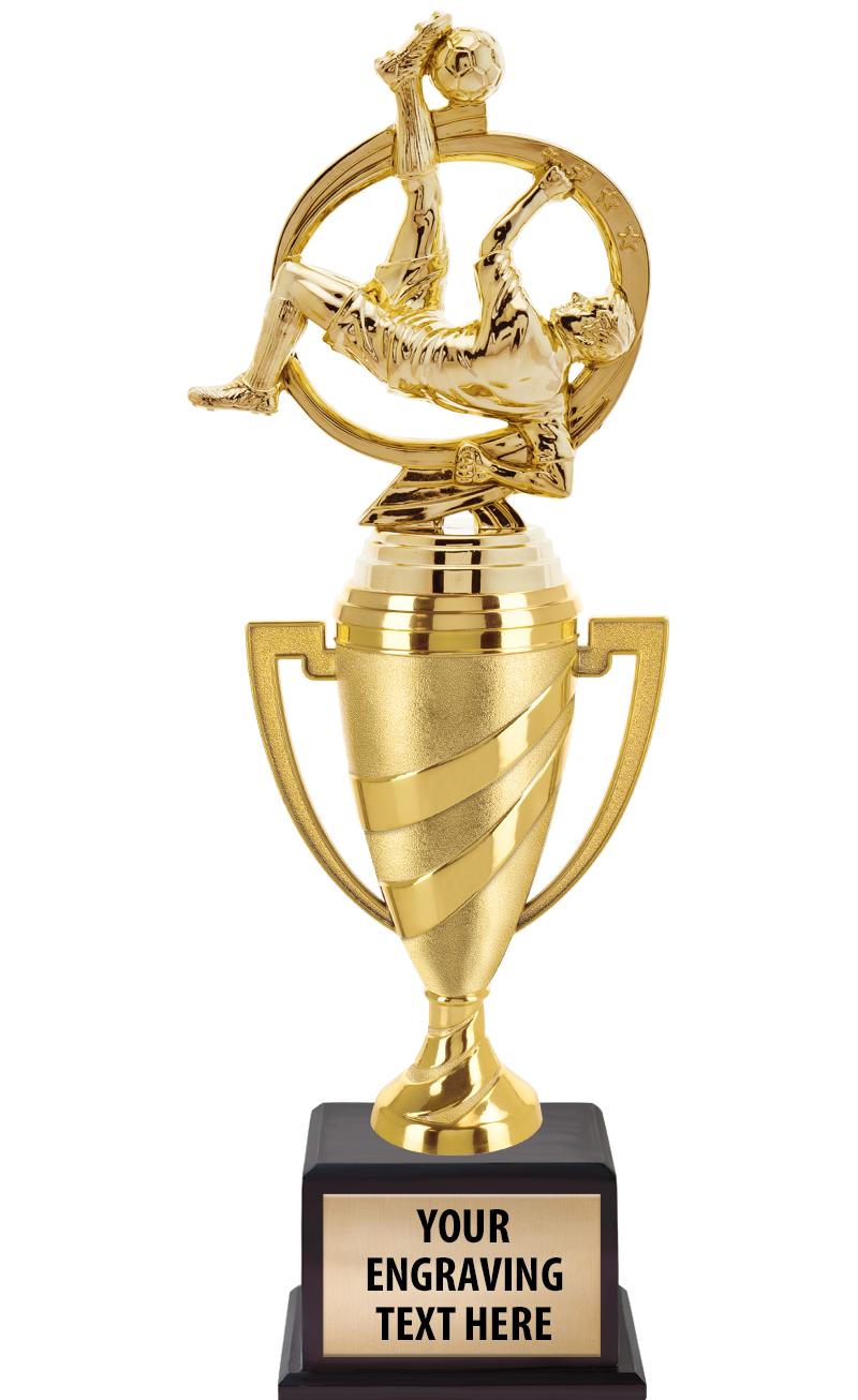 13"SWIRL CUP WOOD BS W FIG TRP