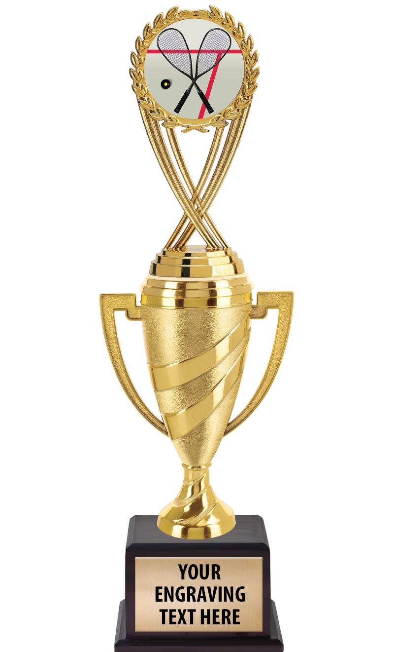 13"SWIRL CUP WOOD BS W FIG TRP