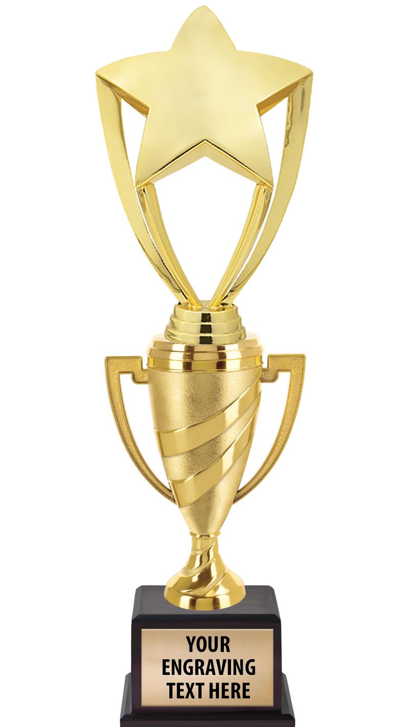 13"SWIRL CUP WOOD BS W FIG TRP