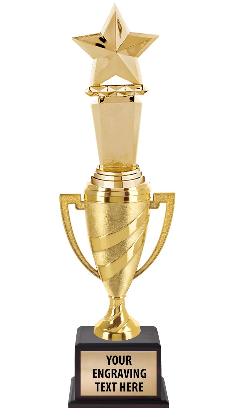 13"SWIRL CUP WOOD BS W FIG TRP