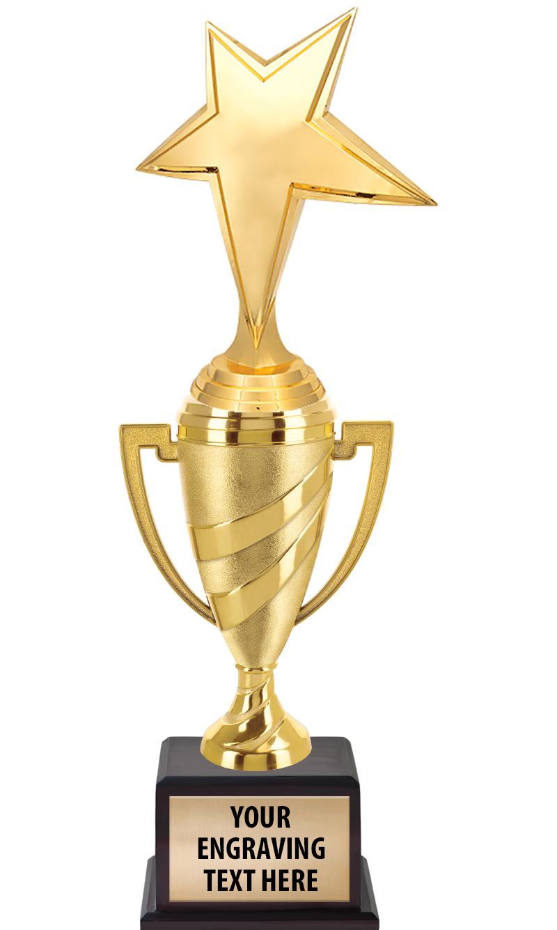 13"SWIRL CUP WOOD BS W FIG TRP