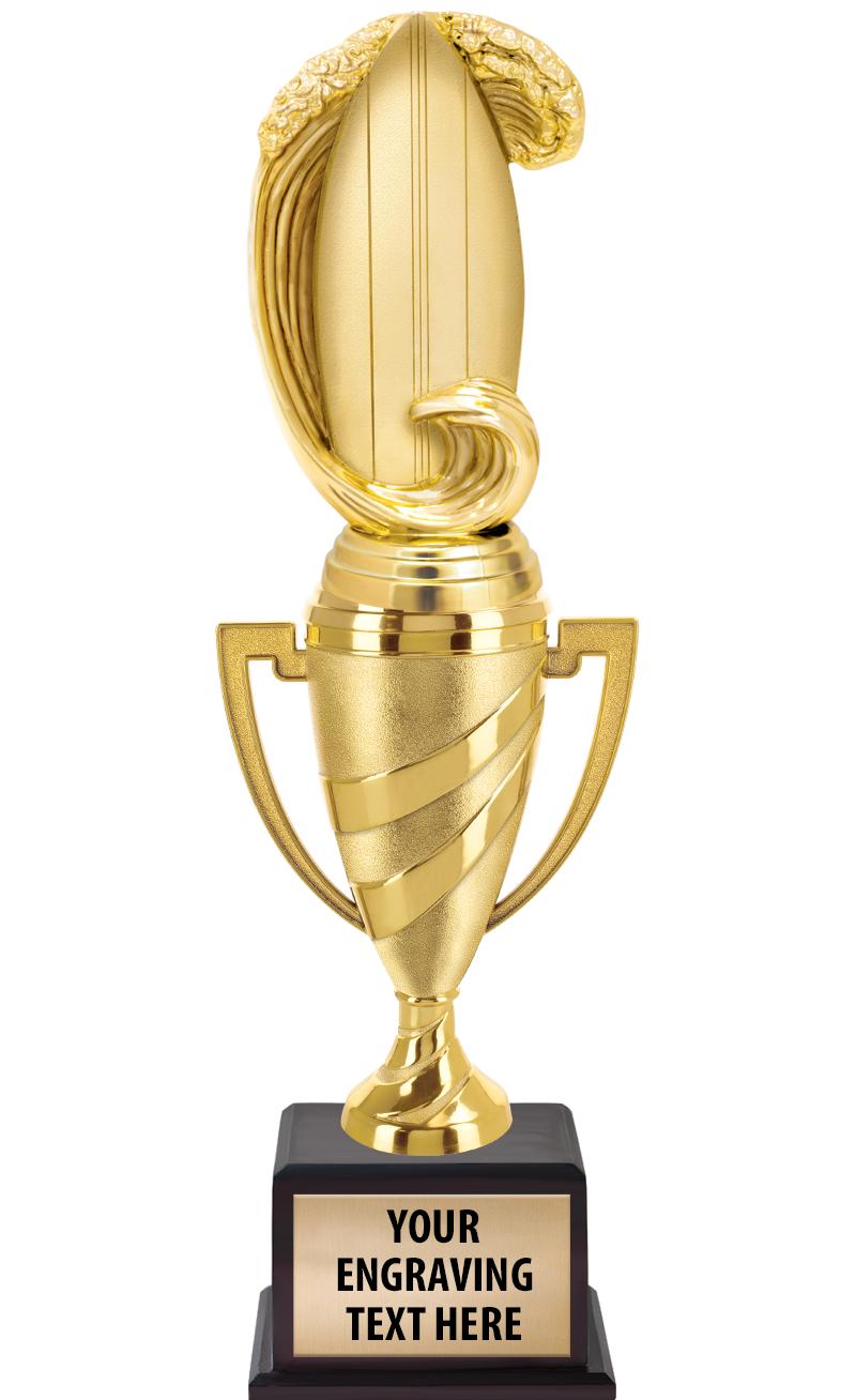 13"SWIRL CUP WOOD BS W FIG TRP