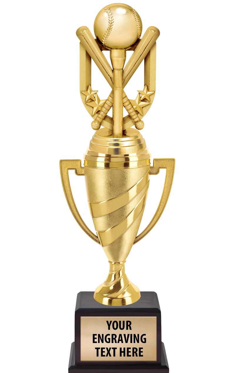 13"SWIRL CUP WOOD BS W FIG TRP