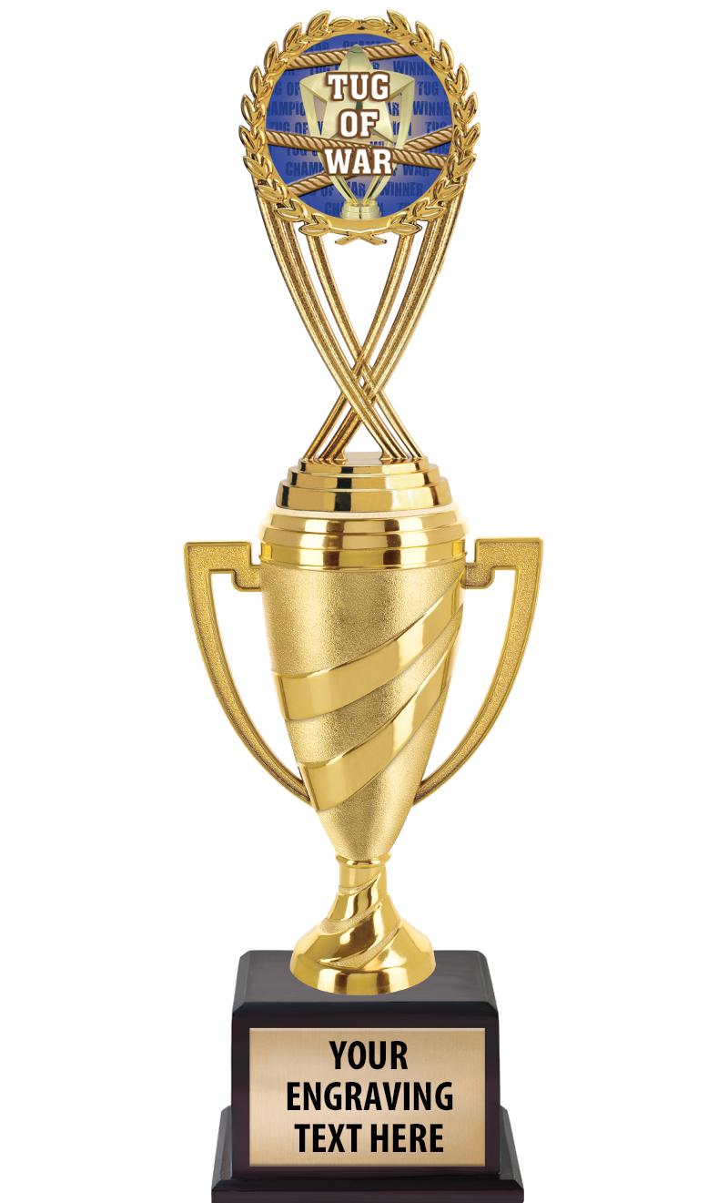 13"SWIRL CUP WOOD BS W FIG TRP