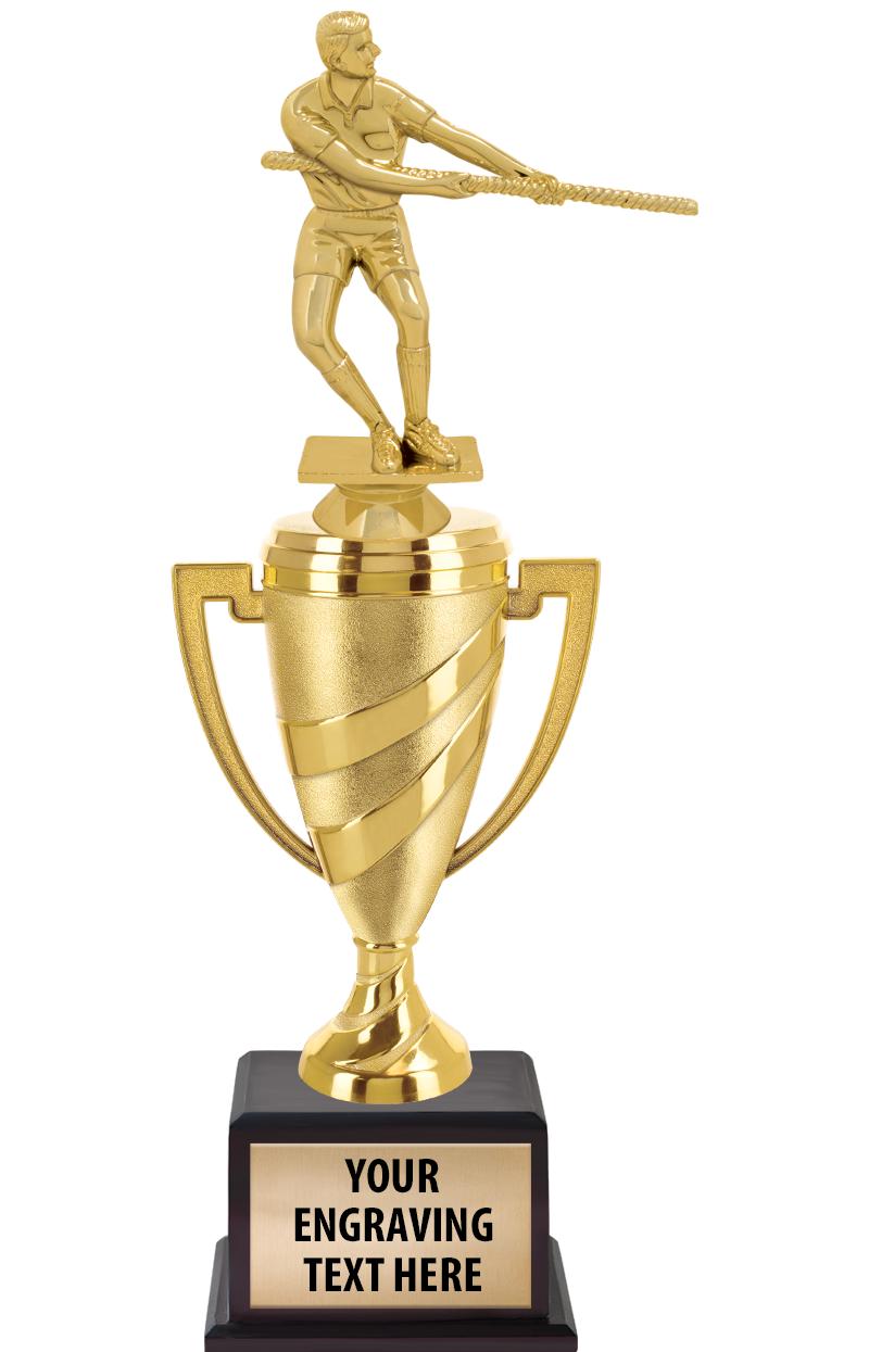 13"SWIRL CUP WOOD BS W FIG TRP